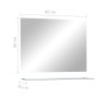 Espejo de pared con estante de vidrio templado 80x60 cm de vidaXL, Espejos - Ref: Foro24-249442, Precio: 49,53 €, Descuento: %