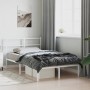 Estructura de cama de metal con cabecero blanca 120x190 cm de , Camas y somieres - Ref: Foro24-355411, Precio: 88,27 €, Descu...