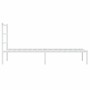 Estructura de cama de metal con cabecero blanco 90x200 cm de , Camas y somieres - Ref: Foro24-355407, Precio: 62,70 €, Descue...