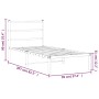 Estructura de cama de metal con cabecero blanco 90x200 cm de , Camas y somieres - Ref: Foro24-355407, Precio: 62,70 €, Descue...