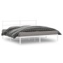 Estructura de cama de metal con cabecero blanco 180x200 cm de , Camas y somieres - Ref: Foro24-355418, Precio: 98,26 €, Descu...