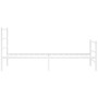 Estructura cama metal con cabecero y estribo blanco 100x190 cm de , Camas y somieres - Ref: Foro24-355426, Precio: 65,74 €, D...