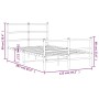 Estructura cama metal con cabecero y estribo blanco 120x200 cm de , Camas y somieres - Ref: Foro24-355430, Precio: 85,63 €, D...