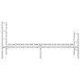 Estructura cama metal con cabecero y estribo blanco 90x190 cm de , Camas y somieres - Ref: Foro24-355424, Precio: 65,85 €, De...