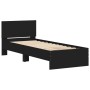 Cama con cabecero madera de ingeniería negra 90x190 cm de , Camas y somieres - Ref: Foro24-838653, Precio: 84,78 €, Descuento: %