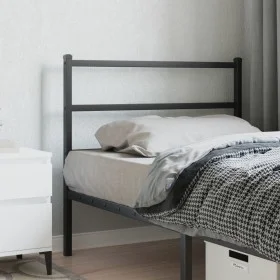 Cabecero de metal negro 107 cm de , Cabeceros y pies de cama - Ref: Foro24-355395, Precio: 21,39 €, Descuento: %
