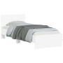 Estructura de cama con cabecero y luces LED blanco 90x200 cm de , Camas y somieres - Ref: Foro24-838806, Precio: 118,76 €, De...