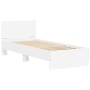 Estructura de cama con cabecero y luces LED blanco 90x200 cm de , Camas y somieres - Ref: Foro24-838806, Precio: 118,76 €, De...
