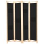 Biombo divisor de 4 paneles de tela negro 160x170x4 cm de vidaXL, Divisores de ambientes - Ref: Foro24-248184, Precio: 71,83 ...