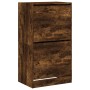 Mueble zapatero 2 cajones abatibles roble ahumado 60x42x108 cm de , Zapateros y organizadores de calzado - Ref: Foro24-321438...