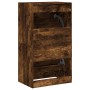 Mueble zapatero 2 cajones abatibles roble ahumado 60x42x108 cm de , Zapateros y organizadores de calzado - Ref: Foro24-321438...