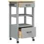 Carrito de cocina MONZA madera maciza de pino 48x40x90 cm de , Carros de cocina y comedor - Ref: Foro24-376086, Precio: 102,3...