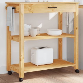 Carrito de cocina MONZA madera maciza de pino 84x40x90 cm de , Carros de cocina y comedor - Ref: Foro24-376103, Precio: 117,5...