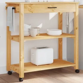 Carrito de cocina MONZA madera maciza de pino 84x40x90 cm de , Carros de cocina y comedor - Ref: Foro24-376103, Precio: 119,7...