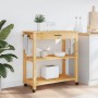 Carrito de cocina MONZA madera maciza de pino 84x40x90 cm de , Carros de cocina y comedor - Ref: Foro24-376103, Precio: 117,5...