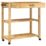 Carrito de cocina MONZA madera maciza de pino 84x40x90 cm de , Carros de cocina y comedor - Ref: Foro24-376103, Precio: 117,5...