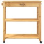 Carrito de cocina MONZA madera maciza de pino 84x40x90 cm de , Carros de cocina y comedor - Ref: Foro24-376103, Precio: 117,5...