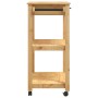 Carrito de cocina MONZA madera maciza de pino 84x40x90 cm de , Carros de cocina y comedor - Ref: Foro24-376103, Precio: 117,5...