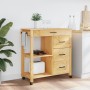 Carrito de cocina MONZA madera maciza de pino 84x40x90 cm de , Carros de cocina y comedor - Ref: Foro24-376115, Precio: 169,8...