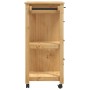 Carrito de cocina MONZA madera maciza de pino 84x40x90 cm de , Carros de cocina y comedor - Ref: Foro24-376115, Precio: 169,8...