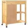 Carrito de cocina MONZA madera maciza de pino 84x40x90 cm de , Carros de cocina y comedor - Ref: Foro24-376115, Precio: 169,8...
