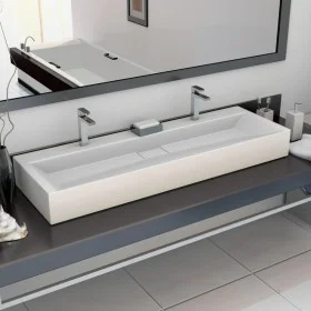 Lavabo 120x46x11 cm resina mineral/mármol blanco de vidaXL, Lavabos - Ref: Foro24-144068, Precio: 397,74 €, Descuento: %
