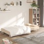 Sofá cama de 2 plazas con dos almohadas tela color crema de , Sofás - Ref: Foro24-375795, Precio: 246,33 €, Descuento: %