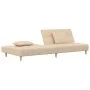 Two-seater sofa bed with two cream-colored fabric pillows by , Sofas - Ref: Foro24-375795, Price: 242,05 €, Discount: %