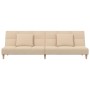 Sofá cama de 2 plazas con dos almohadas tela color crema de , Sofás - Ref: Foro24-375795, Precio: 246,33 €, Descuento: %