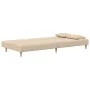 Sofá cama de 2 plazas con dos almohadas tela color crema de , Sofás - Ref: Foro24-375795, Precio: 242,05 €, Descuento: %