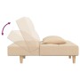 Sofá cama de 2 plazas con dos almohadas tela color crema de , Sofás - Ref: Foro24-375795, Precio: 246,33 €, Descuento: %