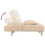 Two-seater sofa bed with two cream-colored fabric pillows by , Sofas - Ref: Foro24-375795, Price: 242,05 €, Discount: %