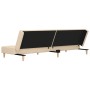 Sofá cama de 2 plazas con dos almohadas tela color crema de , Sofás - Ref: Foro24-375795, Precio: 246,33 €, Descuento: %