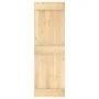 Puerta corredera con herrajes madera maciza de pino 70x210 cm de , Puertas - Ref: Foro24-3203199, Precio: 147,16 €, Descuento: %