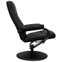 Sillón de TV con reposapiés cuero sintético sintético negro en Sillones | Comprar online en Foru.es