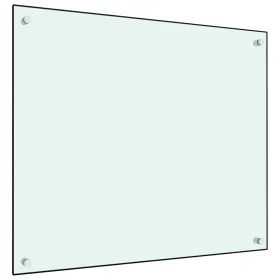 Protección salpicaduras cocina vidrio templado blanco 70x60 cm de vidaXL, Herramientas y utensilios de cocina - Ref: Foro24-2...