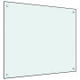 Protección salpicaduras cocina vidrio templado blanco 70x60 cm de vidaXL, Herramientas y utensilios de cocina - Ref: Foro24-2...