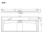Lavabo 120x46x11 cm resina mineral/mármol blanco de vidaXL, Lavabos - Ref: Foro24-144068, Precio: 348,99 €, Descuento: %