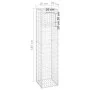 Iron gabion pole basket 40x40x180 cm by , fence posts - Ref: Foro24-151264, Price: 51,07 €, Discount: %