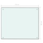 Protección salpicaduras cocina vidrio templado blanco 70x60 cm de vidaXL, Herramientas y utensilios de cocina - Ref: Foro24-2...