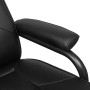 Sillón de TV con reposapiés cuero sintético sintético negro en Sillones | Comprar online en Foru.es