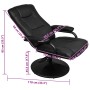 Sillón de TV con reposapiés cuero sintético sintético negro en Sillones | Comprar online en Foru.es