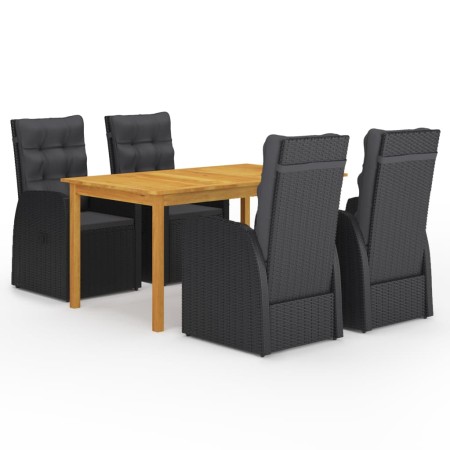 Juego de comedor para jardín 5 piezas negro de , Conjuntos de jardín - Ref: Foro24-3067815, Precio: 895,67 €, Descuento: %