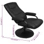 Sillón de TV con reposapiés cuero sintético sintético negro en Sillones | Comprar online en Foru.es