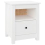 Mesitas de noche 2 uds madera maciza de pino blanco 40x35x49 cm de vidaXL, Mesitas de noche - Ref: Foro24-813712, Precio: 87,...