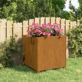 Planter with rusty Corten steel legs 49x47x50 cm by , Pots and planters - Ref: Foro24-823682, Price: 78,18 €, Discount: %