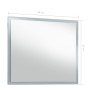 Espejo de pared de baño con LED 60x50 cm de vidaXL, Espejos - Ref: Foro24-144726, Precio: 86,83 €, Descuento: %