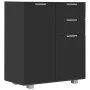 Aparador de aglomerado negro brillante 71x35x80 cm de , Aparadores - Ref: Foro24-283716, Precio: 113,06 €, Descuento: %