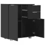 Aparador de aglomerado negro brillante 71x35x80 cm de , Aparadores - Ref: Foro24-283716, Precio: 113,06 €, Descuento: %
