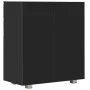 Aparador de aglomerado negro brillante 71x35x80 cm de , Aparadores - Ref: Foro24-283716, Precio: 113,06 €, Descuento: %